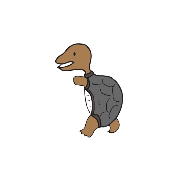 Dibujo de dibujos animados tortuga animal — Vector de stock