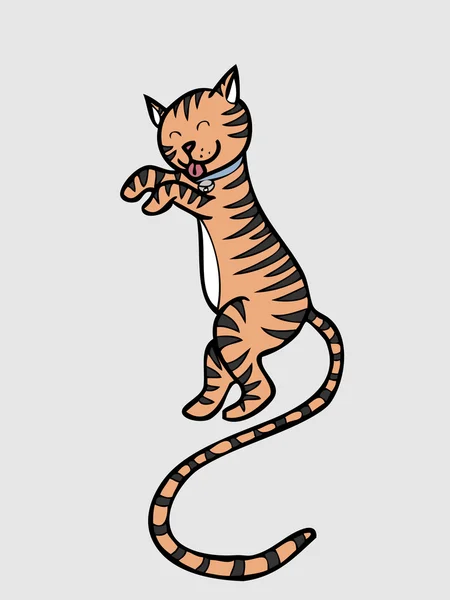 Γάτα στέκεται κινουμένων σχεδίων — Διανυσματικό Αρχείο