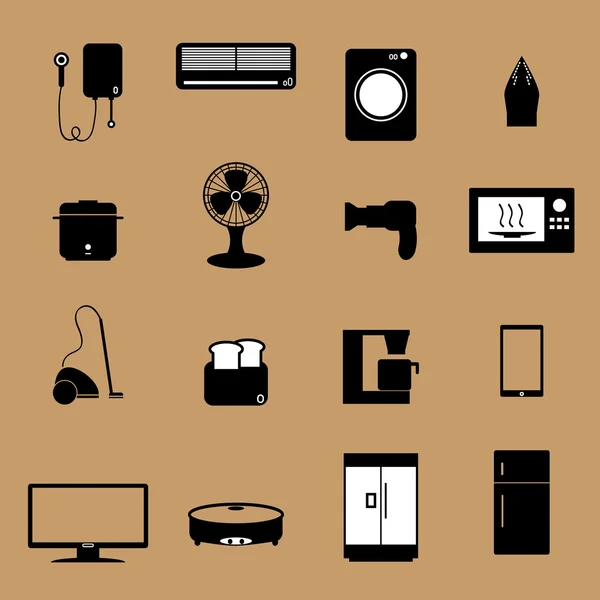 Iconos de electrodomésticos — Vector de stock