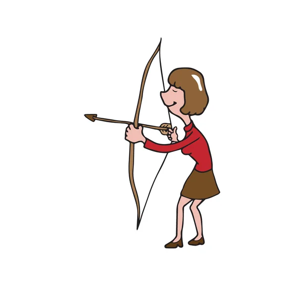 People businesswoman arrow — Stock Vector