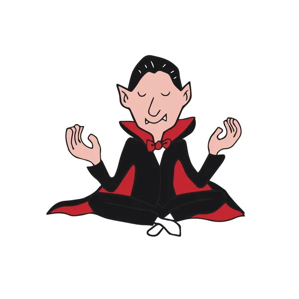 İnsanlar Halloween Vampire meditasyon denge