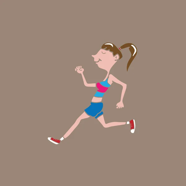 People woman sport running — Stock Vector