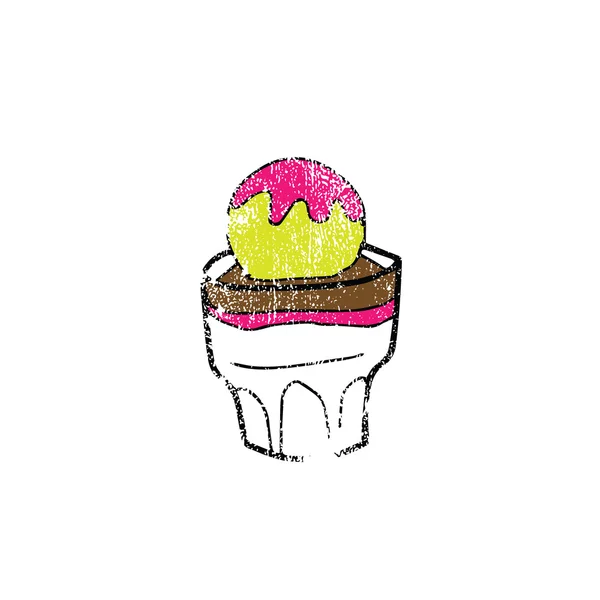 Comida helado colorido — Vector de stock