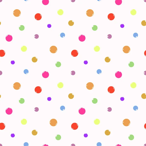 Modèle Points Mignons Colorés Pois Sans Couture Avec Design Parfait — Image vectorielle