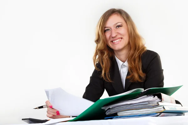 Negocios, pluma, mujeres — Foto de Stock