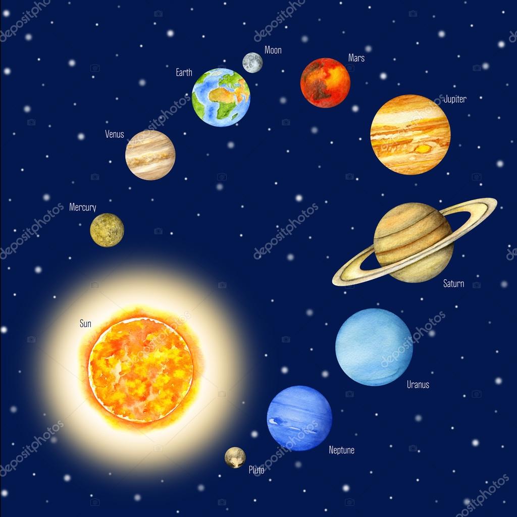 Solar System Night Sky Stock Photo Lineika 123824612