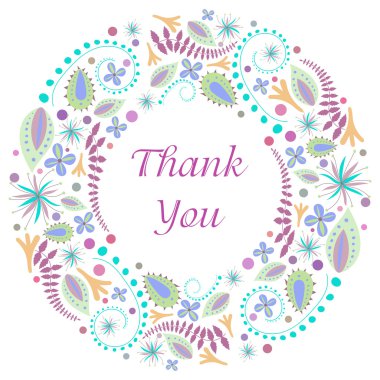 Renkli çiçek çerçeve vektör çizim