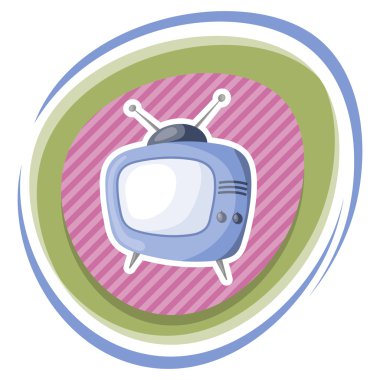 Vektör tv renkli simge
