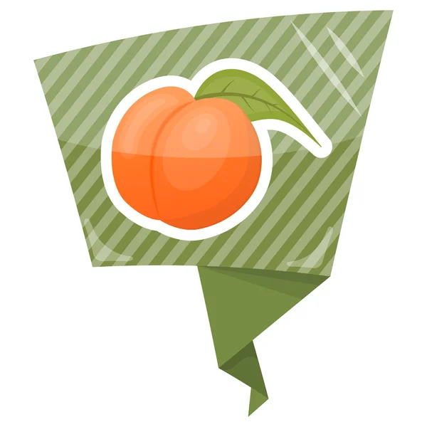 Vektor färgglada persika icon — Stock vektor