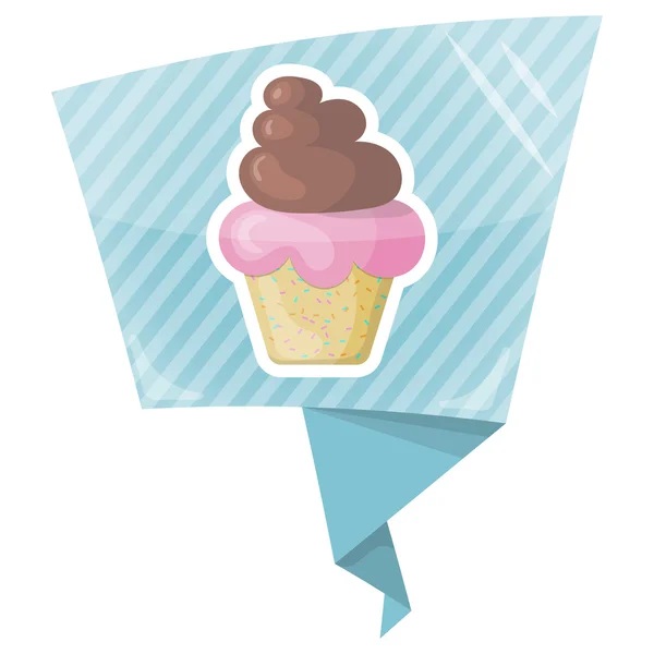 Cupcake vettore icona colorata — Vettoriale Stock