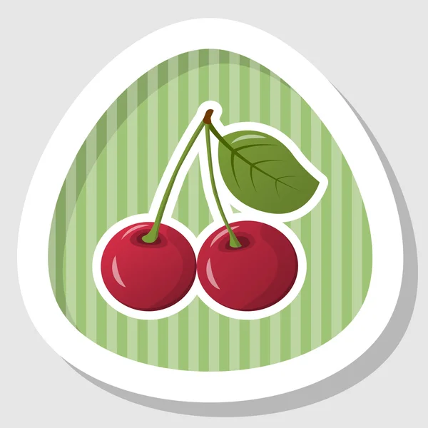 Vector colorido icono de cereza — Vector de stock