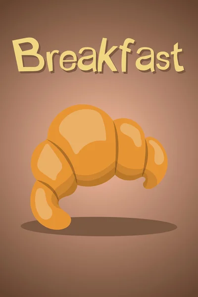 Cartel colorido del desayuno — Vector de stock