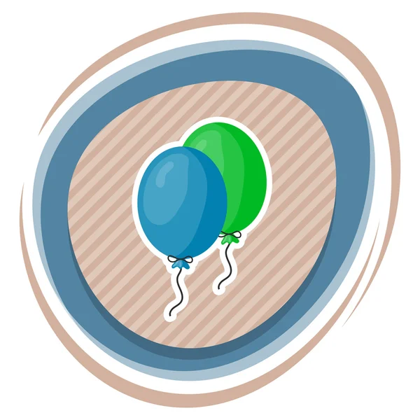 Globos vector icono colorido — Vector de stock