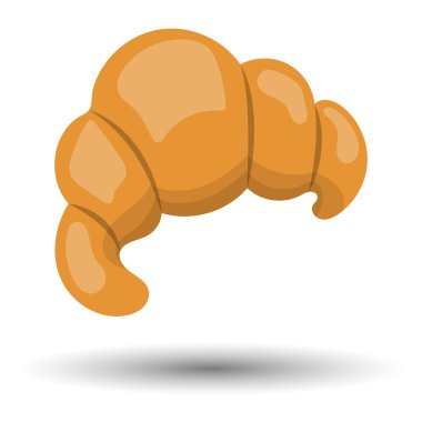 Vektör renkli kruvasan simgesi