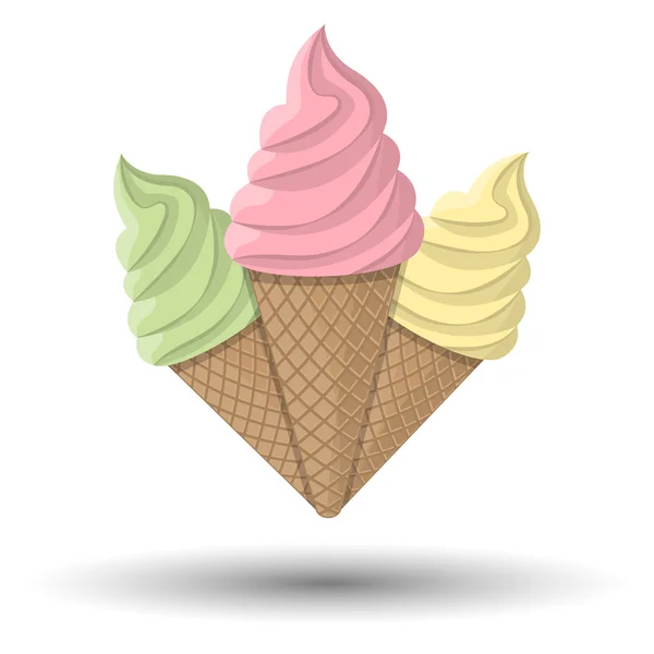 矢量彩色冰淇淋图标 — 图库矢量图片