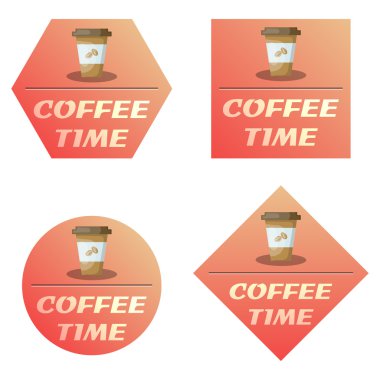 Vektör renkli kahve fincanı simge