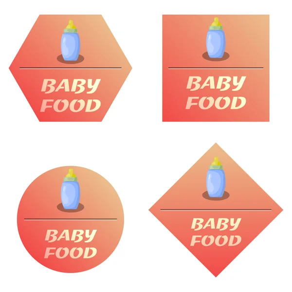 Vektor färgglada baby bottle icon — Stock vektor