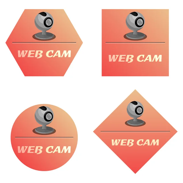 Vektorové webcam ploché ikony — Stockový vektor