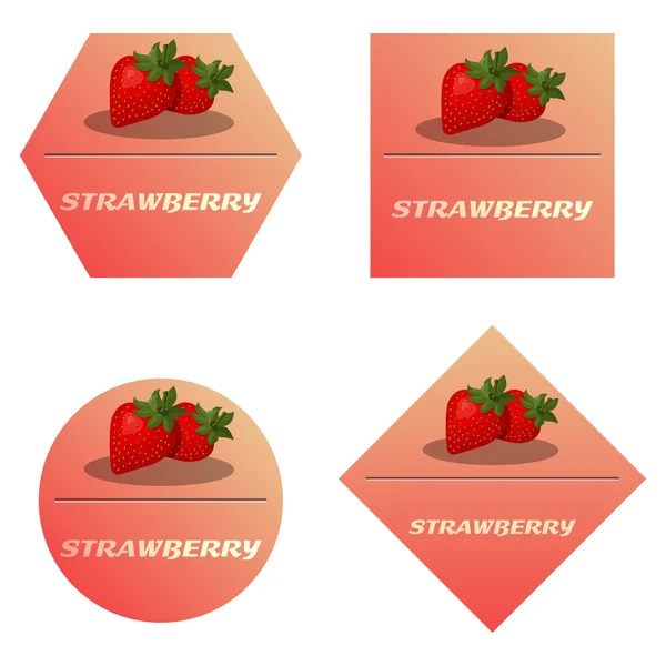 Ilustración vectorial de fresa suculenta — Archivo Imágenes Vectoriales