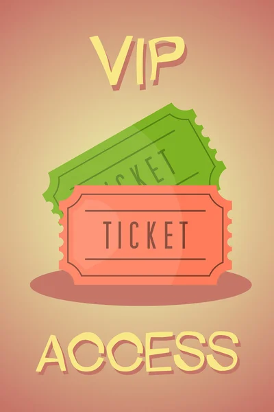 Ticket icono colorido — Vector de stock