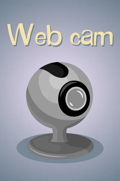 Vettoriale webcam icona piatta — Vettoriale Stock