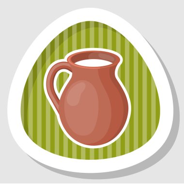 Süt renkli vektör simgesi
