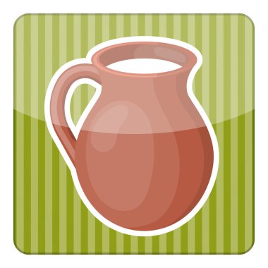 Süt renkli vektör simgesi