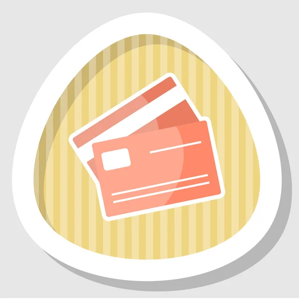 Carte de crédit icône colorée — Image vectorielle