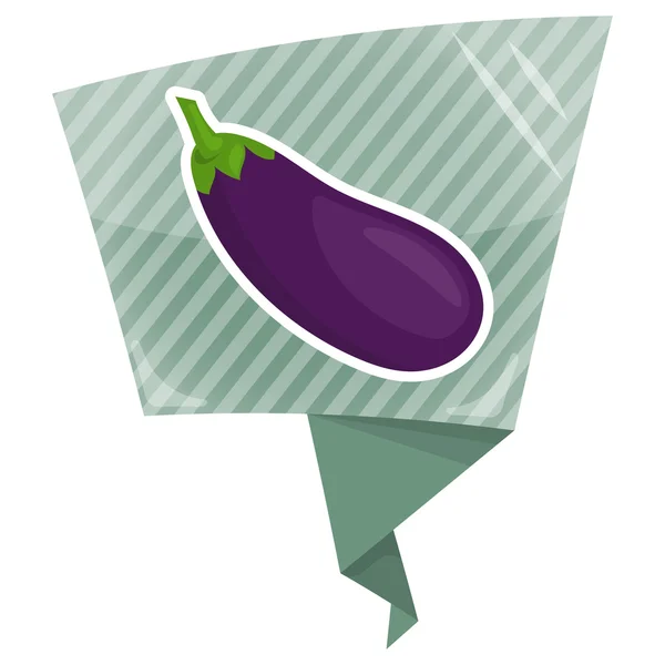 Aubergine kleurrijke pictogram — Stockvector