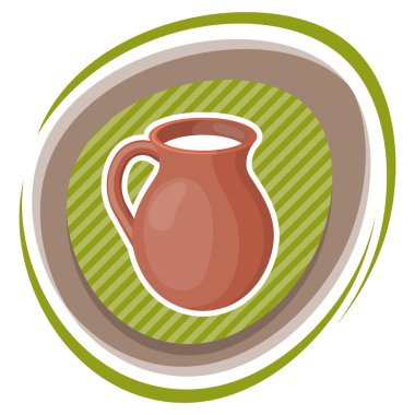 Süt renkli vektör simgesi