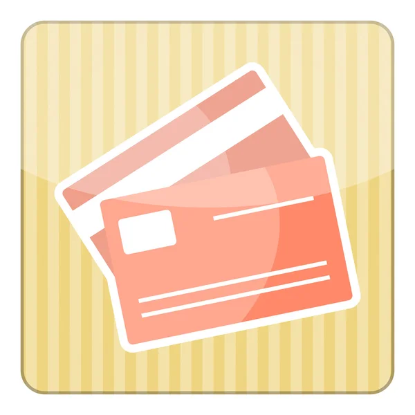 Tarjeta de crédito icono colorido — Vector de stock