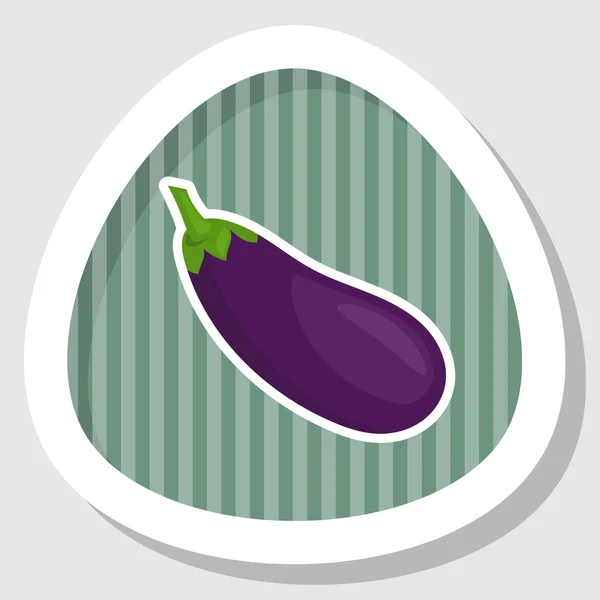 Aubergine kleurrijke pictogram — Stockvector