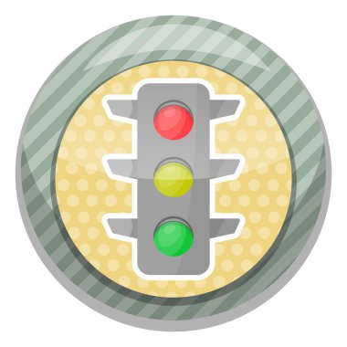 Renkli trafik ışığı simgesi