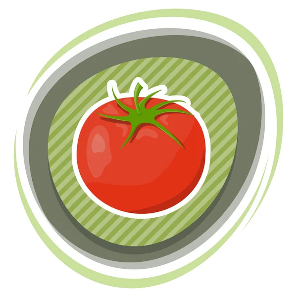 Tomatoes colorful icon — Stock Vector