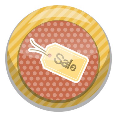 Satılık etiketi basit renkli simge