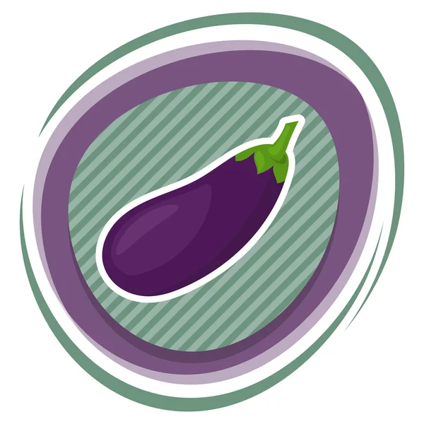 Patlıcan renkli simge — Stok Vektör