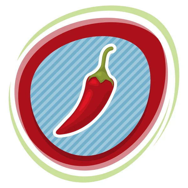 Chili peper kleurrijke pictogram — Stockvector