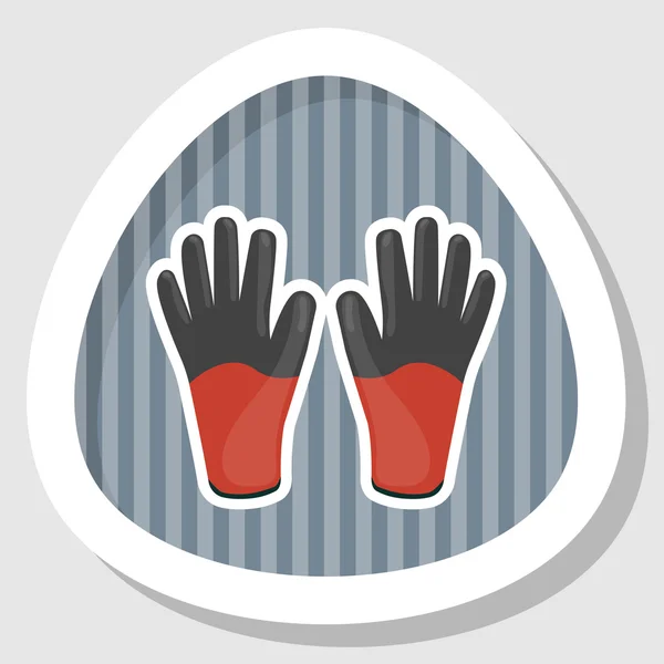 Πολύχρωμο εικονίδιο γάντια εργασίας — Διανυσματικό Αρχείο