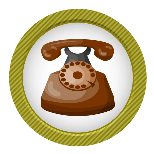 Цветная икона ретро-телефона — стоковый вектор