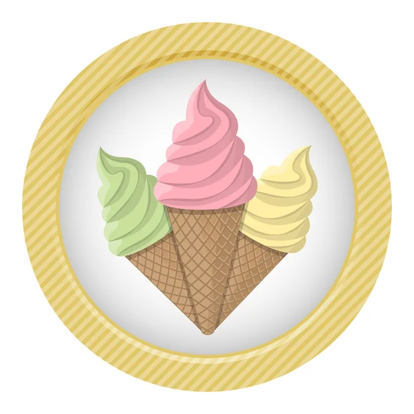 Vector icono de helado colorido — Vector de stock