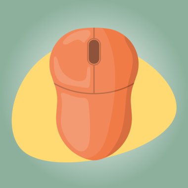 Bilgisayar fare vektör renkli simgesi