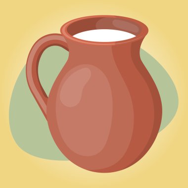 Süt renkli vektör simgesi