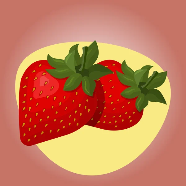Strawberry färgglada ikon — Stock vektor