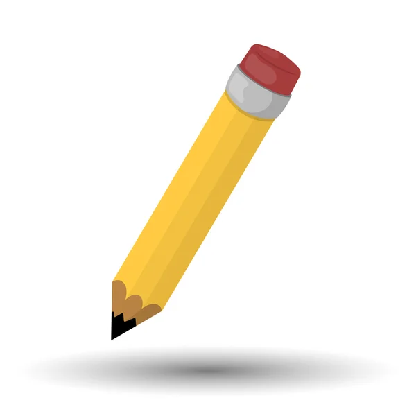 Icône vectorielle colorée crayon unique — Image vectorielle
