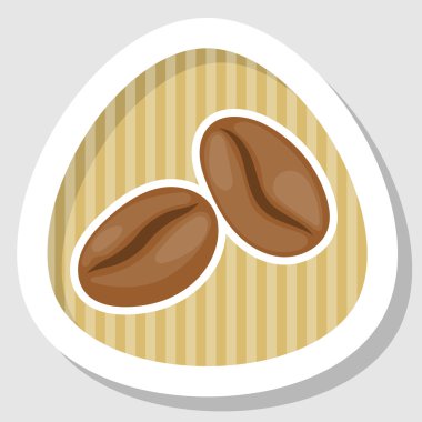 Kahve çekirdekleri renkli simge