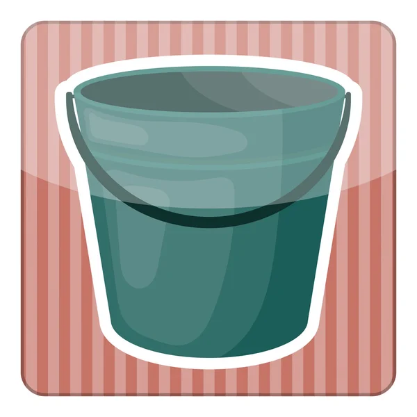 Cubo icono colorido — Vector de stock