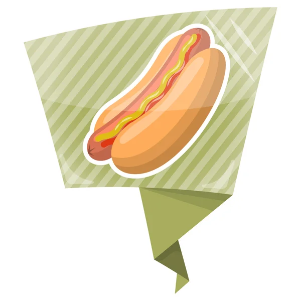 Hot dog kleurrijke pictogram — Stockvector