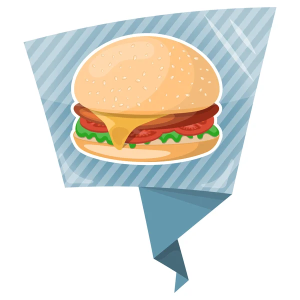 Hamburguesa colorido icono — Vector de stock