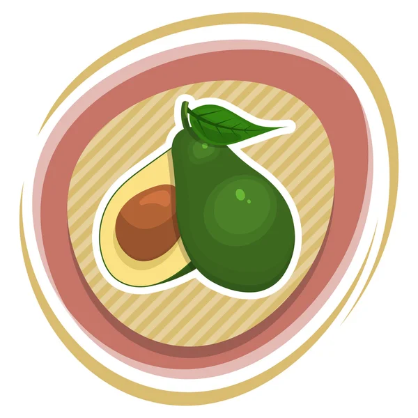 Avocado colorful icon — Stock Vector