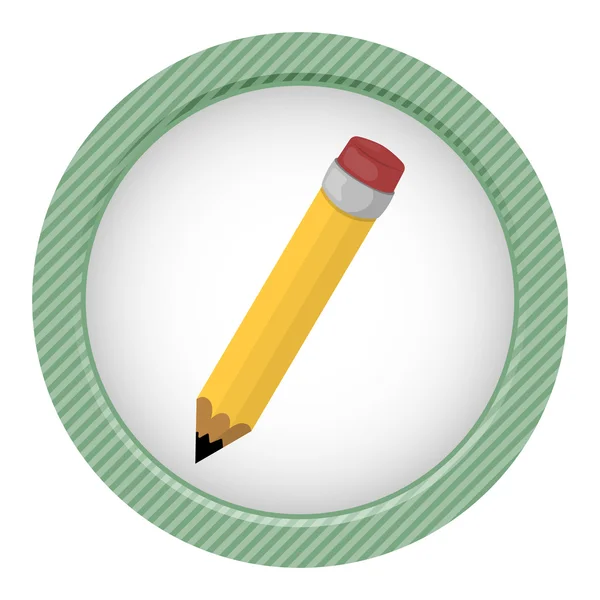 Ícone de vetor colorido de lápis único —  Vetores de Stock